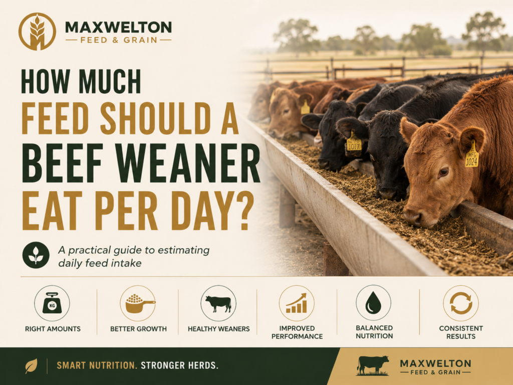How Much Feed Should a Beef Weaner Eat Per Day?