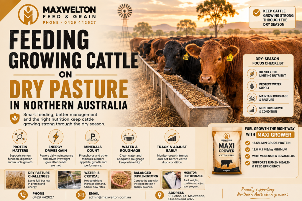 Feeding Growing Cattle on Dry Pasture in Northern Australia