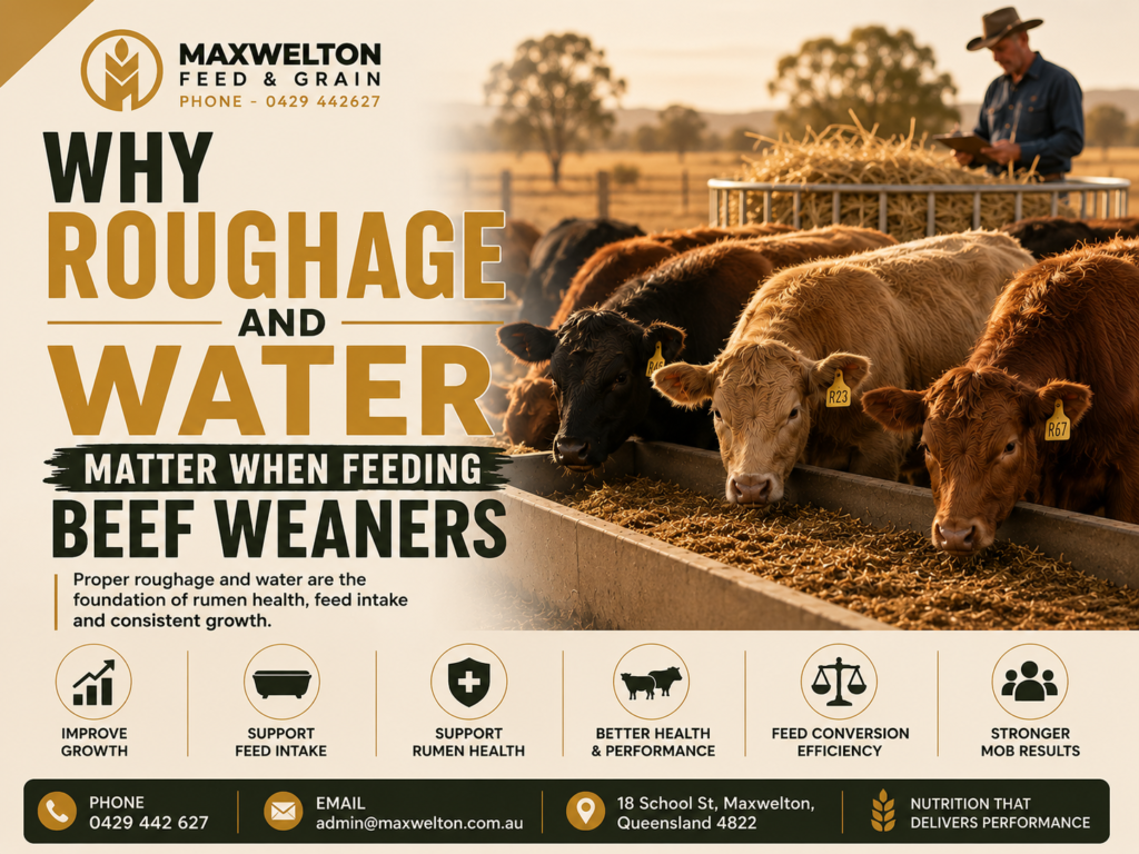Why Roughage and Water Matter When Feeding Beef Weaners