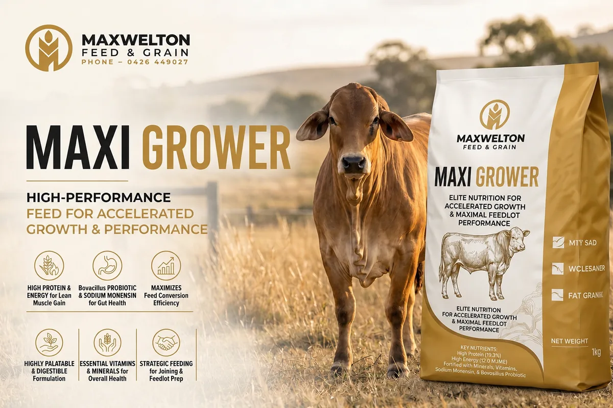 Maxi Grower feed for growing cattle